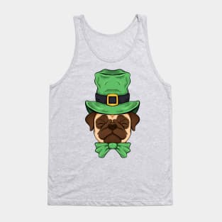 pug st patrick day dogs lovers funny Tank Top